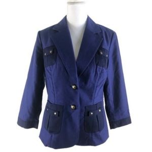 NWOT Cabi Size 10 Blazer Blue Nautical Style #900